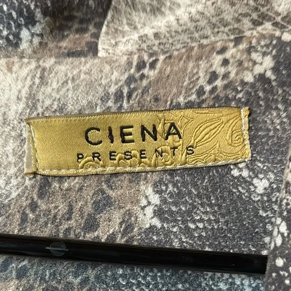 Y2K Snakeskin Drape Cross Over Jacket Women’s LARGE - Picture 5 of 13